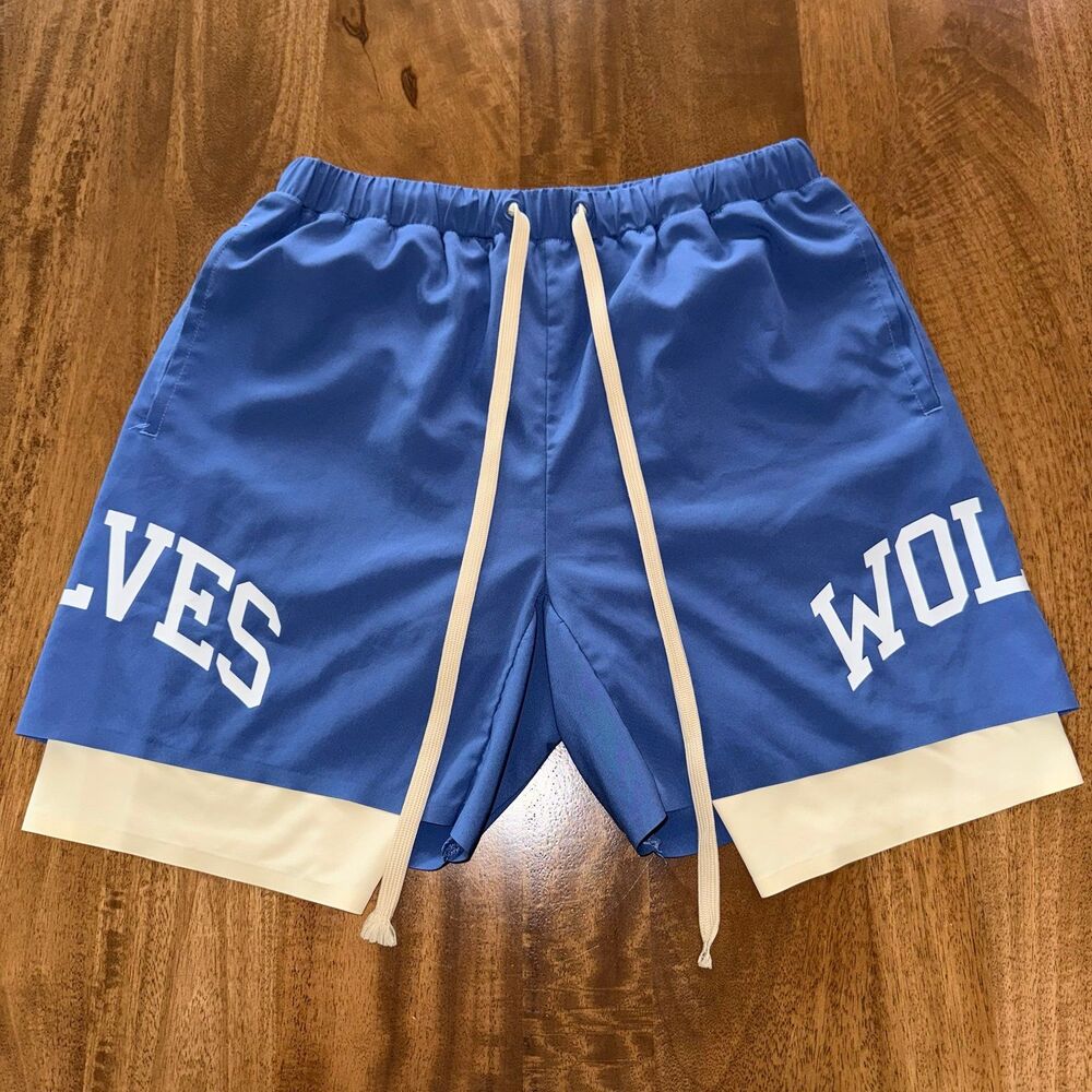 Darc Sport Bushido Code Shorts Mens Large Blue Lined Athletic Training